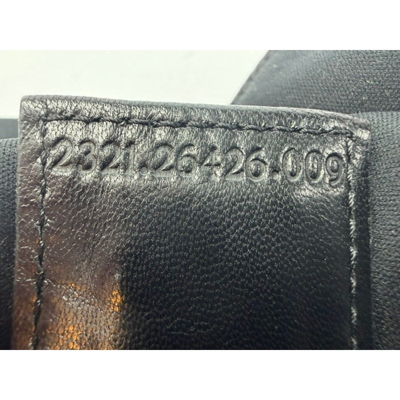 Fendi Mamma Baguette Black Jersey Hobo Shoulder Bag FF Buckle Silver Hardware
